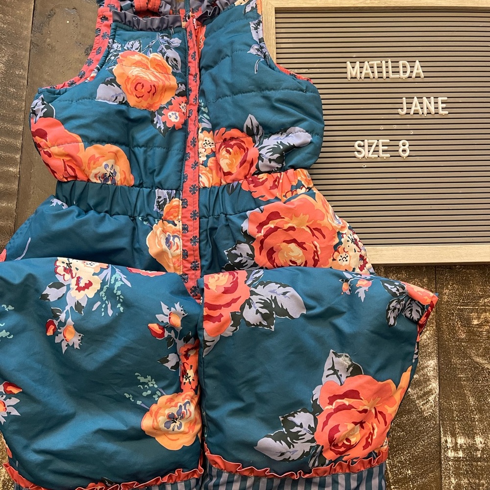 Matilda Jane Teal and pink snow suit